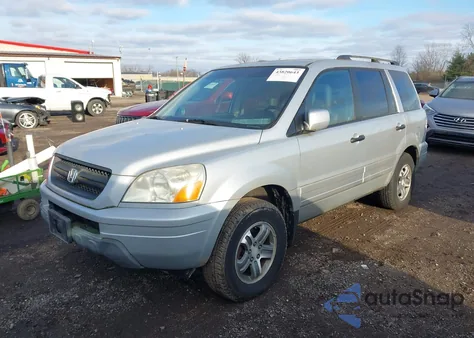2004 Honda Pilot Ex-L from USA, damaged, VIN 2HKYF18734H598537